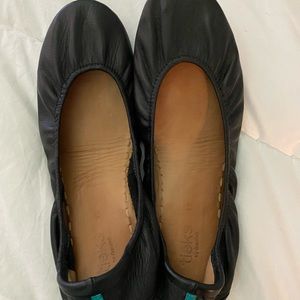 Tieks matte black flats